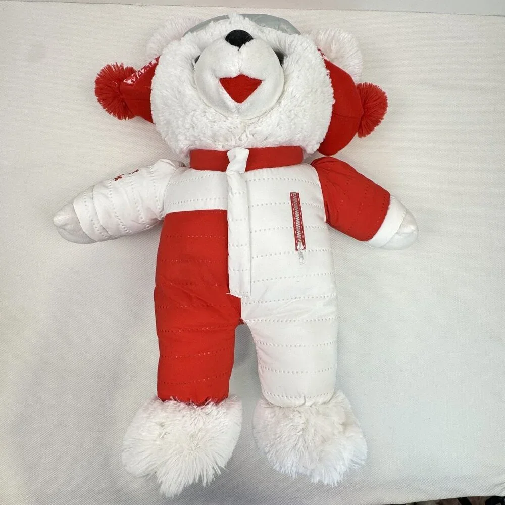 Snowflake Teddy 2022 Plush Bear 20" Red White Winter Ski Outfit Stuffed Toy Soft - Picture 6 of 15